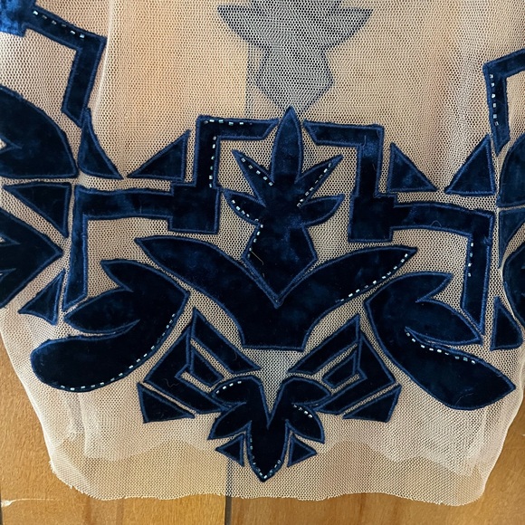 Rare For Love and Lemons FL&L Vienna Velvet Lace Sheer Crop Top XS - Picture 5 of 15